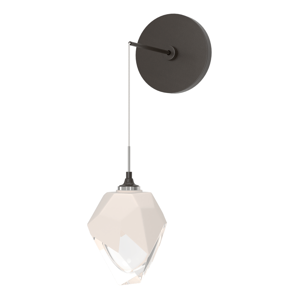 Chrysalis 1-Light Small Low Voltage Sconce with Handcrafted Faceted Glass Crystal by Hubbardton Forge