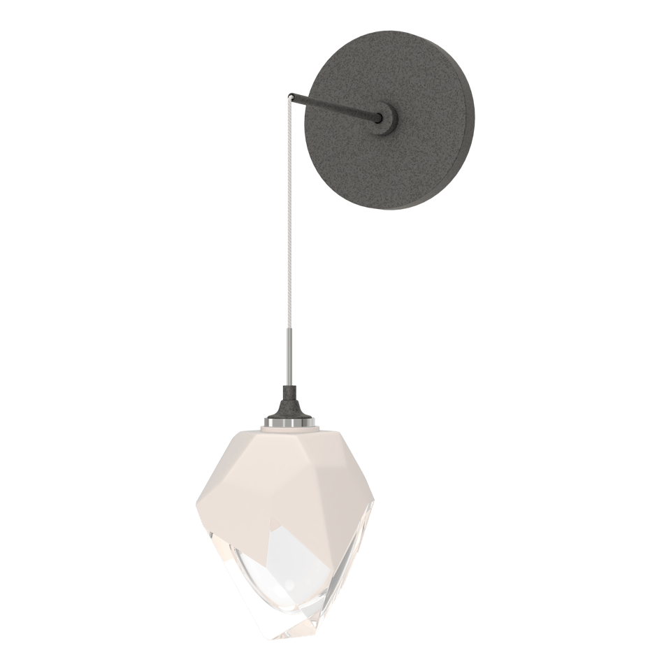 Chrysalis 1-Light Small Low Voltage Sconce with Handcrafted Faceted Glass Crystal by Hubbardton Forge