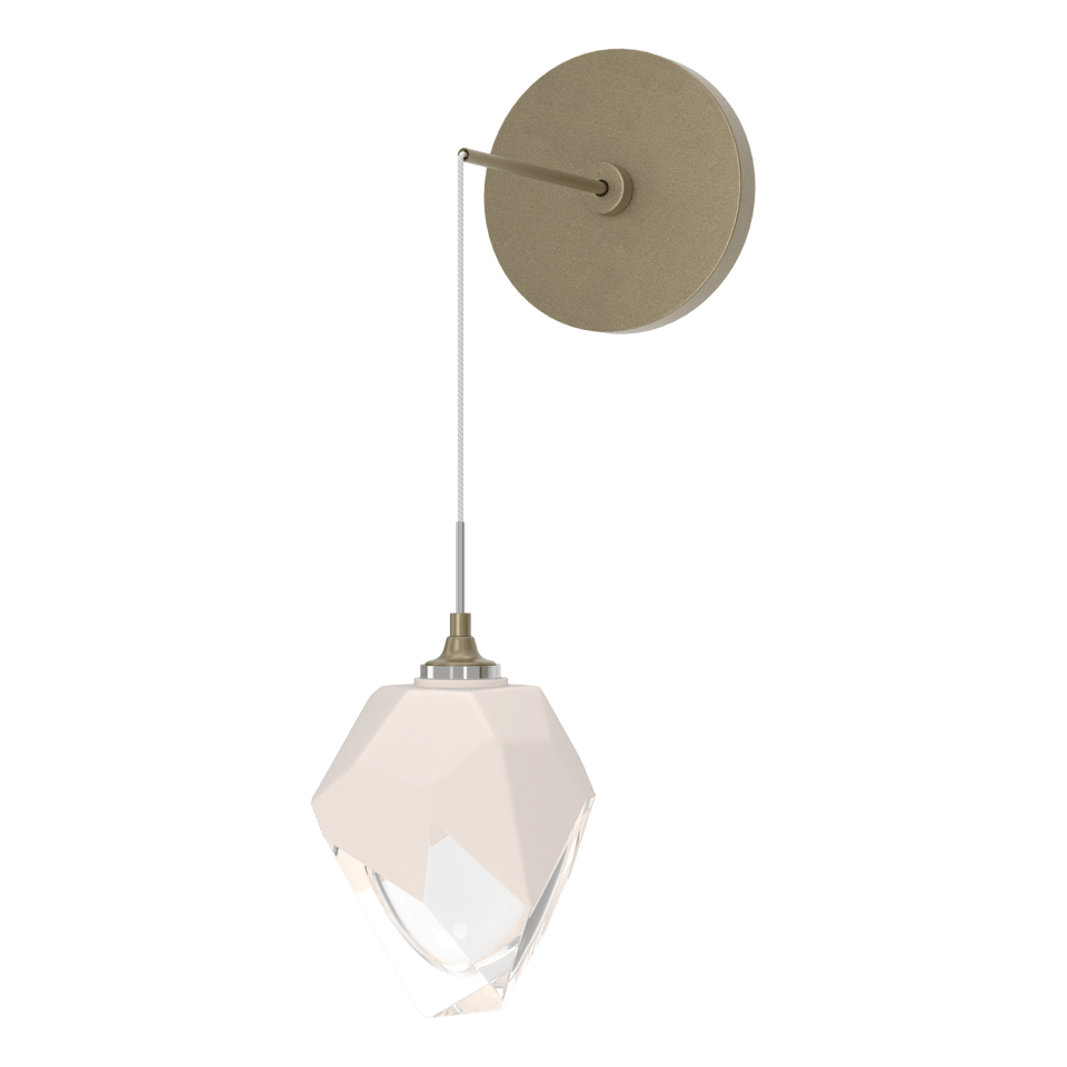 Chrysalis 1-Light Small Low Voltage Sconce with Handcrafted Faceted Glass Crystal by Hubbardton Forge