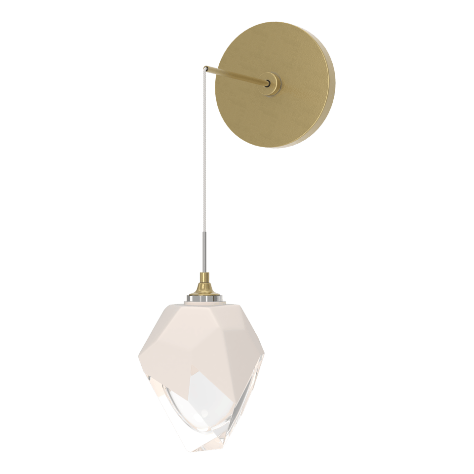 Chrysalis 1-Light Small Low Voltage Sconce with Handcrafted Faceted Glass Crystal by Hubbardton Forge