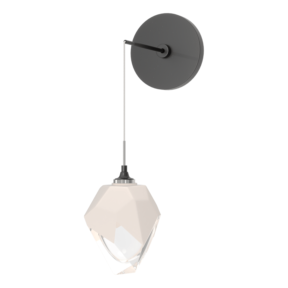 Chrysalis 1-Light Small Low Voltage Sconce with Handcrafted Faceted Glass Crystal by Hubbardton Forge