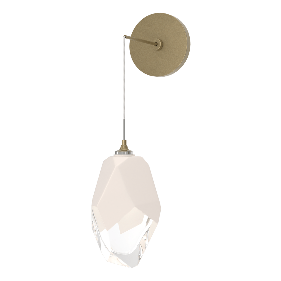 Hubbardton Forge Chrysalis 201398 Large Low Voltage Sconce With Customizable Height & Handcrafted Crystal