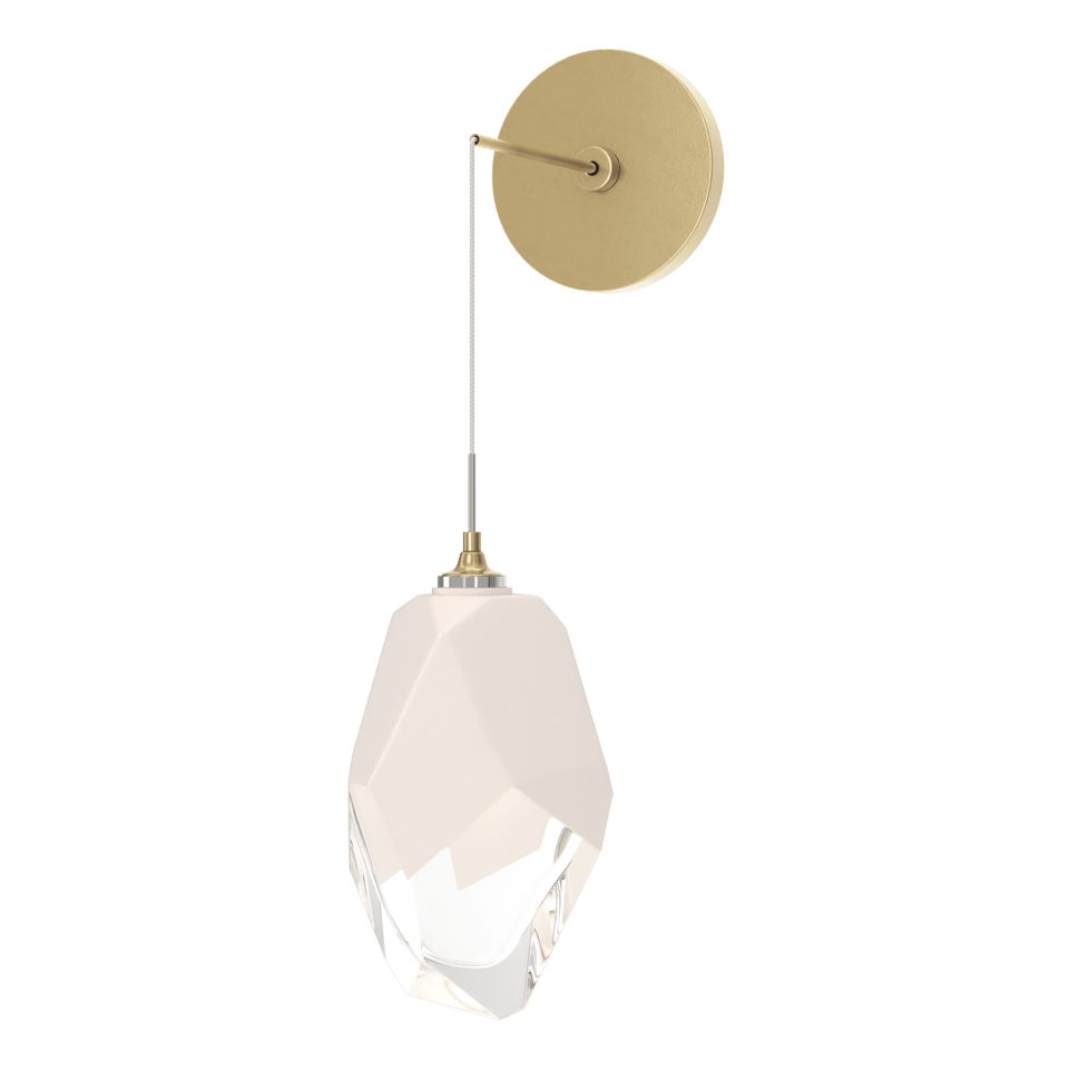 Hubbardton Forge Chrysalis 201398 Large Low Voltage Sconce With Customizable Height & Handcrafted Crystal