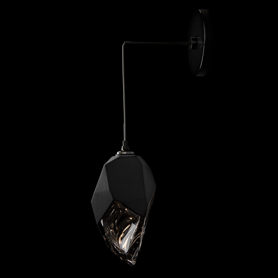 Hubbardton Forge Chrysalis 201398 Large Low Voltage Sconce With Customizable Height & Handcrafted Crystal