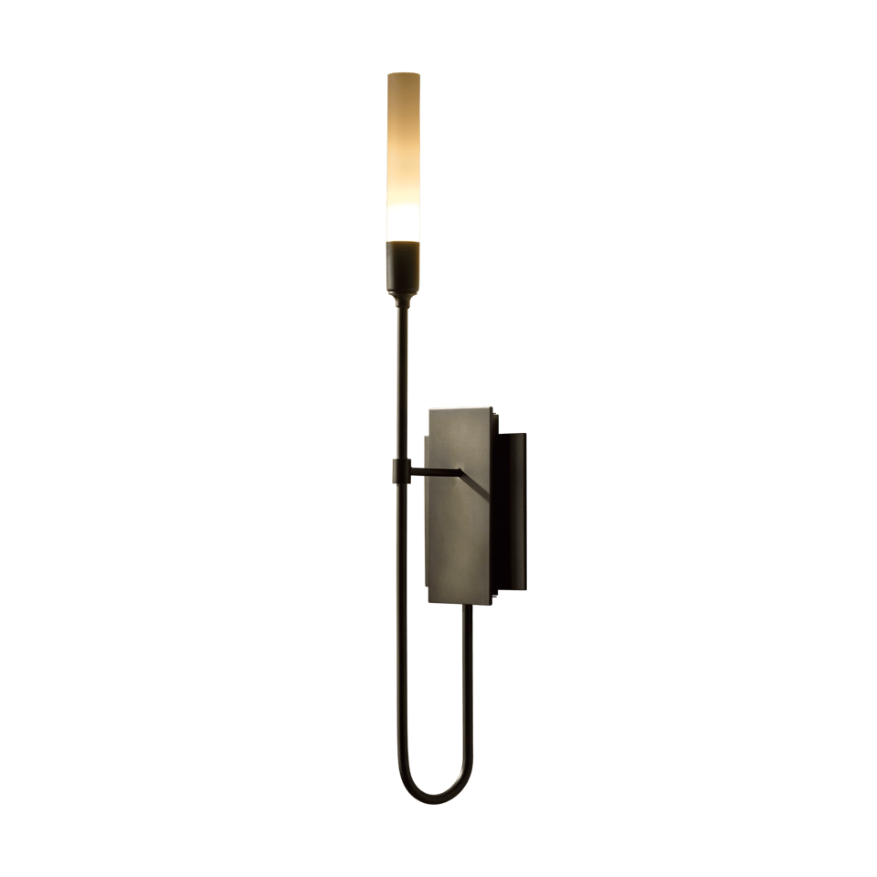 Hubbardton Forge Lisse 1 Light Sconce - Artisan-Crafted Steel & Frosted Glass, UL Damp Rated