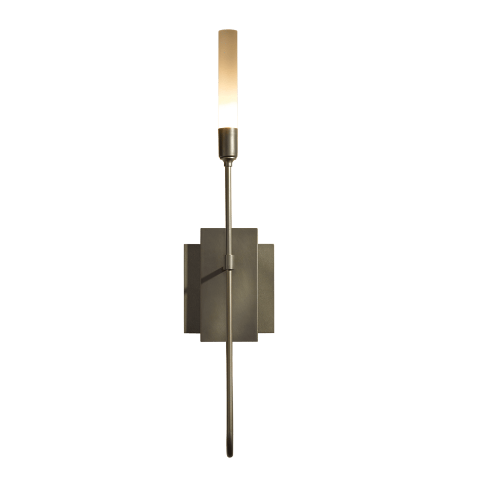 Hubbardton Forge Lisse 1 Light Sconce - Artisan-Crafted Steel & Frosted Glass, UL Damp Rated