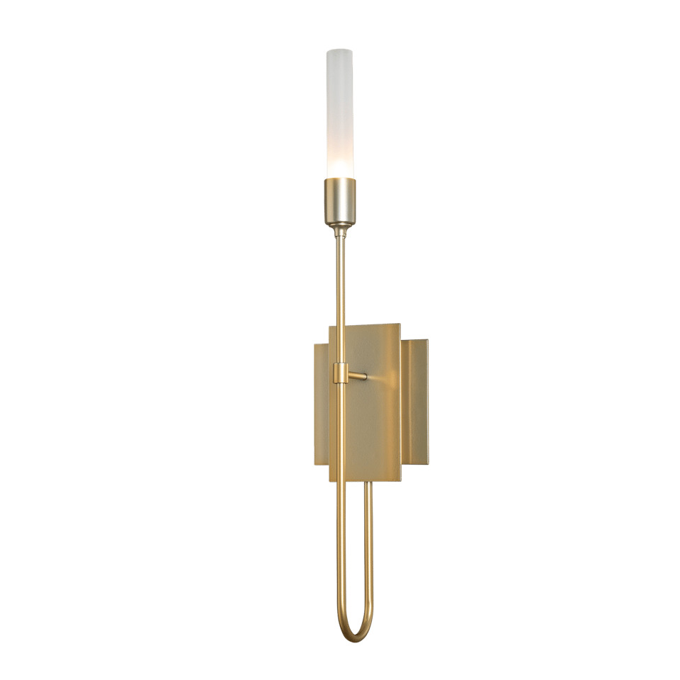 Hubbardton Forge Lisse 1 Light Sconce - Artisan-Crafted Steel & Frosted Glass, UL Damp Rated