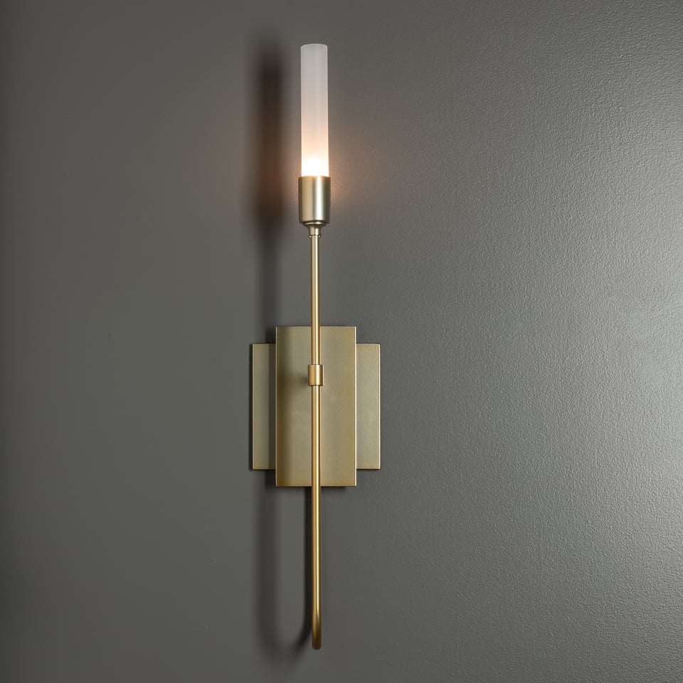 Hubbardton Forge Lisse 1 Light Sconce - Artisan-Crafted Steel & Frosted Glass, UL Damp Rated