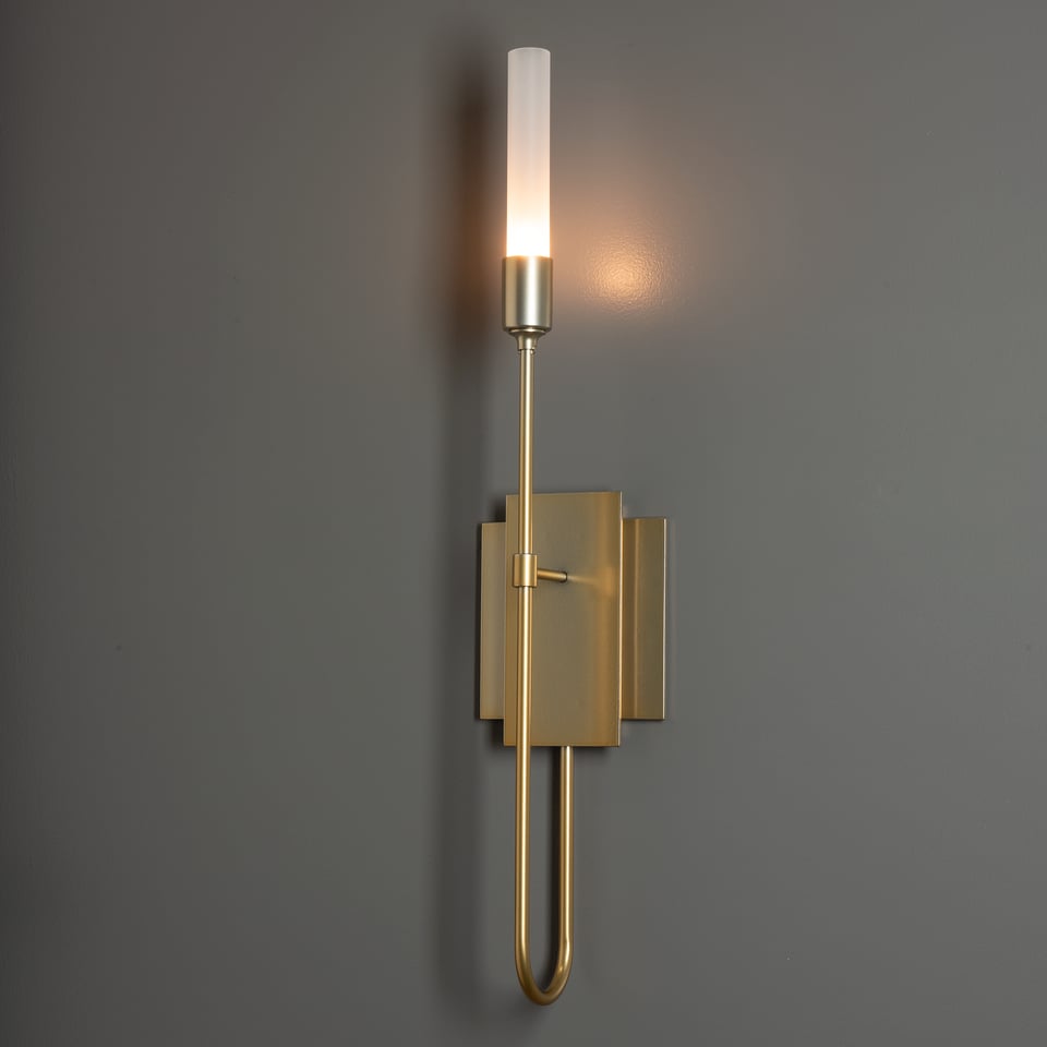 Hubbardton Forge Lisse 1 Light Sconce - Artisan-Crafted Steel & Frosted Glass, UL Damp Rated