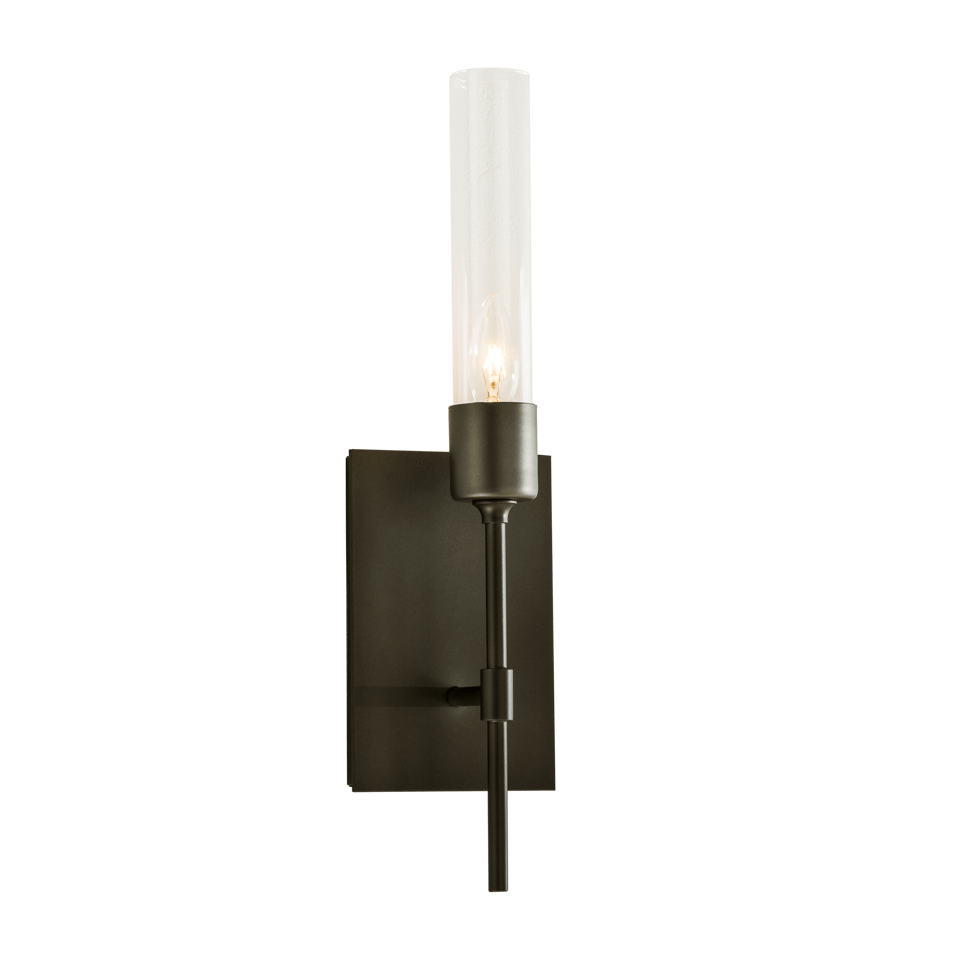 Hubbardton Forge Vela Sconce 16" Wall Light with Custom Finishes and Dimmable Functionality