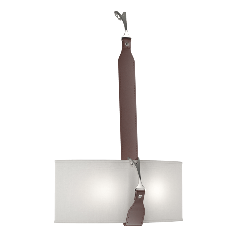 Hubbardton Forge Saratoga Sconce 24.8"H Elegant Linen Shade Dimmable 2 Light Wall Fixture