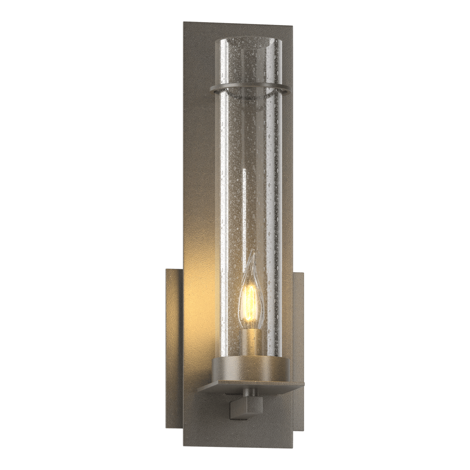 New Town Sconce by Hubbardton Forge 204260, Handcrafted Iron Wall Light, Dimmable, UL Damp Rated