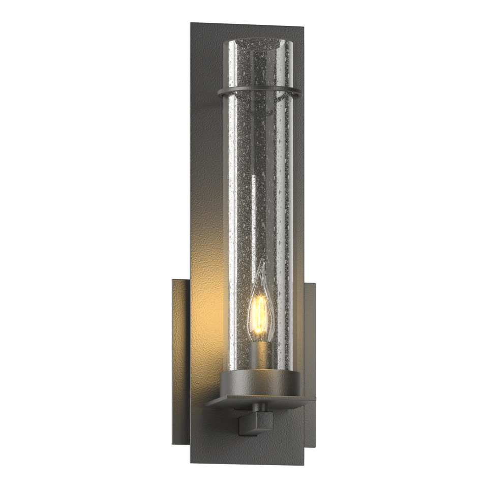 New Town Sconce by Hubbardton Forge 204260, Handcrafted Iron Wall Light, Dimmable, UL Damp Rated