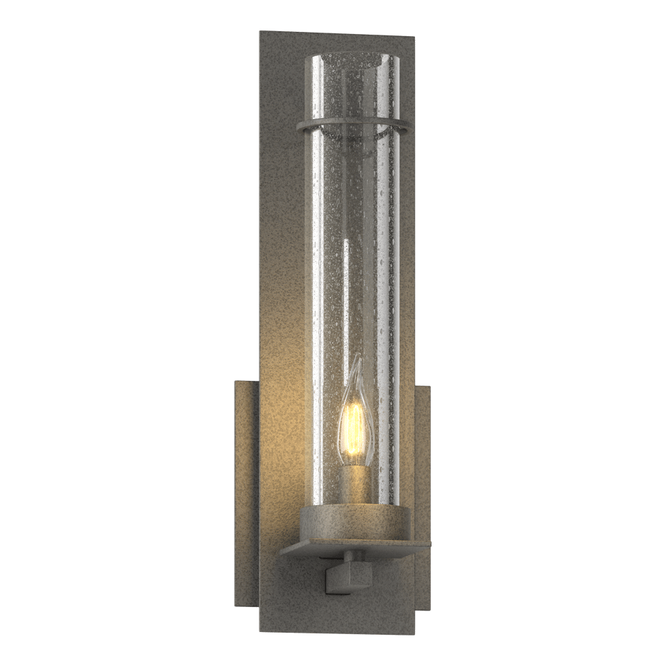 New Town Sconce by Hubbardton Forge 204260, Handcrafted Iron Wall Light, Dimmable, UL Damp Rated