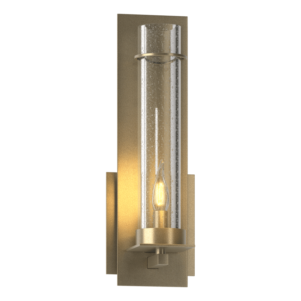 New Town Sconce by Hubbardton Forge 204260, Handcrafted Iron Wall Light, Dimmable, UL Damp Rated