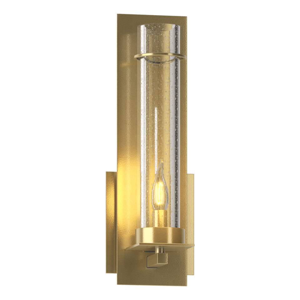 New Town Sconce by Hubbardton Forge 204260, Handcrafted Iron Wall Light, Dimmable, UL Damp Rated