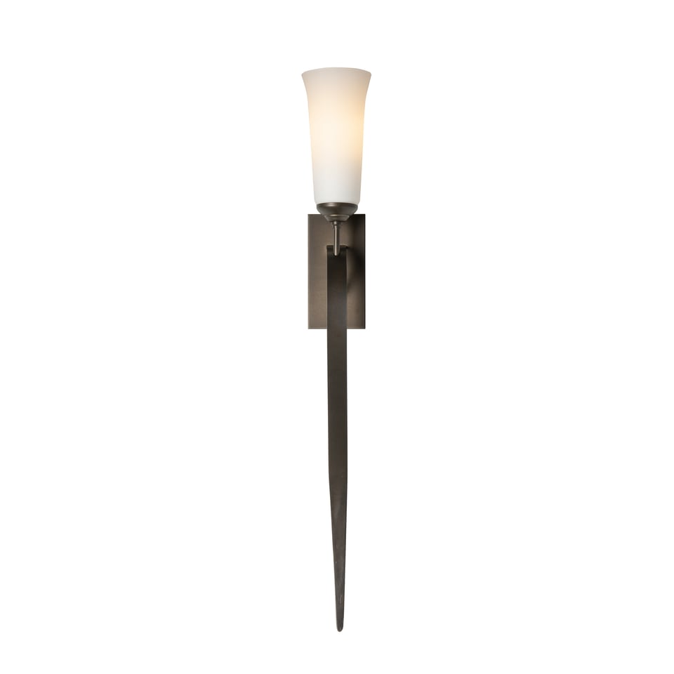 Hubbardton Forge 1-Light ADA Compliant Sweeping Taper Wall Sconce with Opal Glass Shade