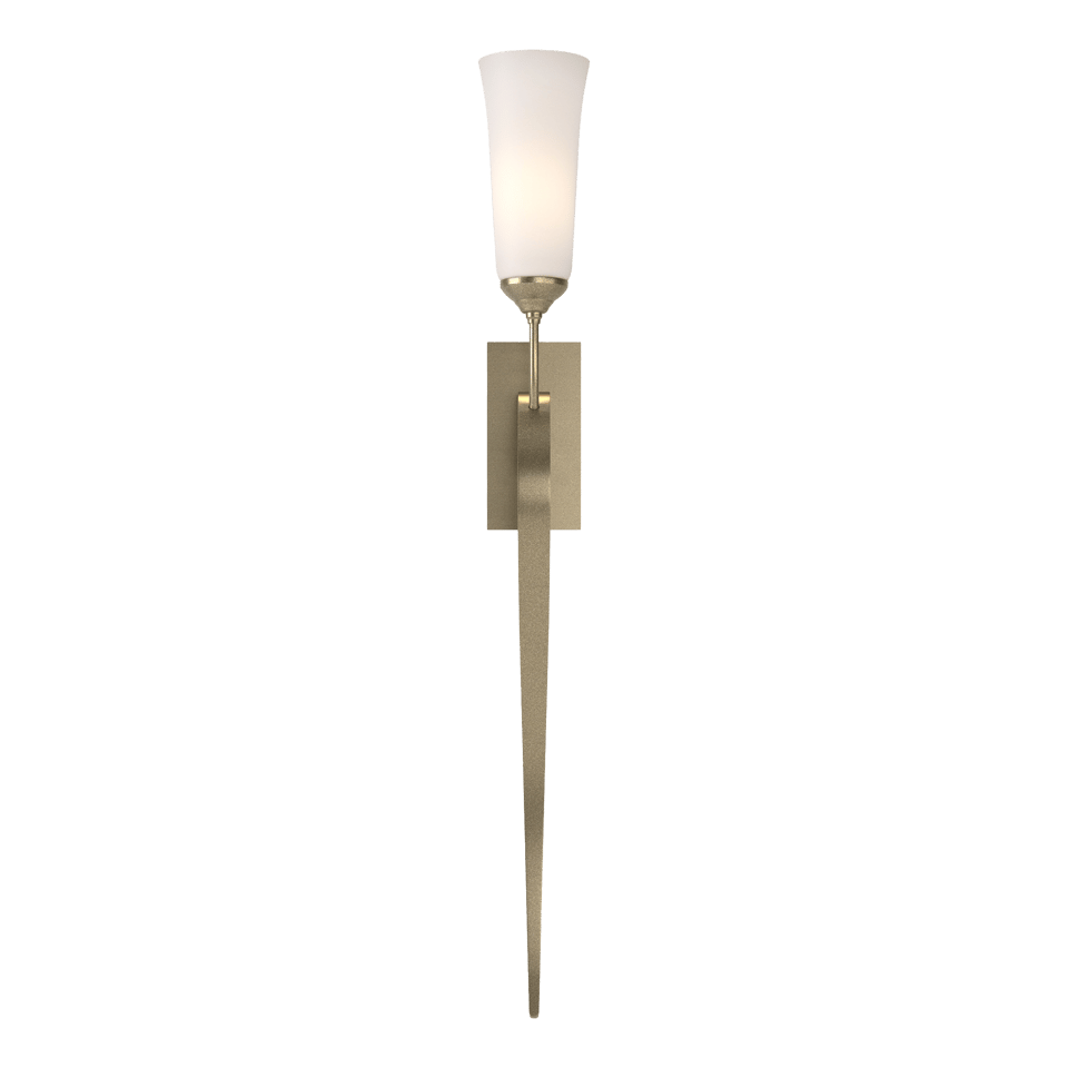 Hubbardton Forge 1-Light ADA Compliant Sweeping Taper Wall Sconce with Opal Glass Shade