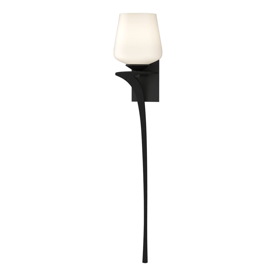 Hubbardton Forge Antasia 1 Light Sconce with Opal Glass Shade, Dimmable, 100W E26 Base, UL Damp Rated