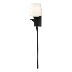 Hubbardton Forge Antasia 1 Light Sconce with Opal Glass Shade, Dimmable, 100W E26 Base, UL Damp Rated