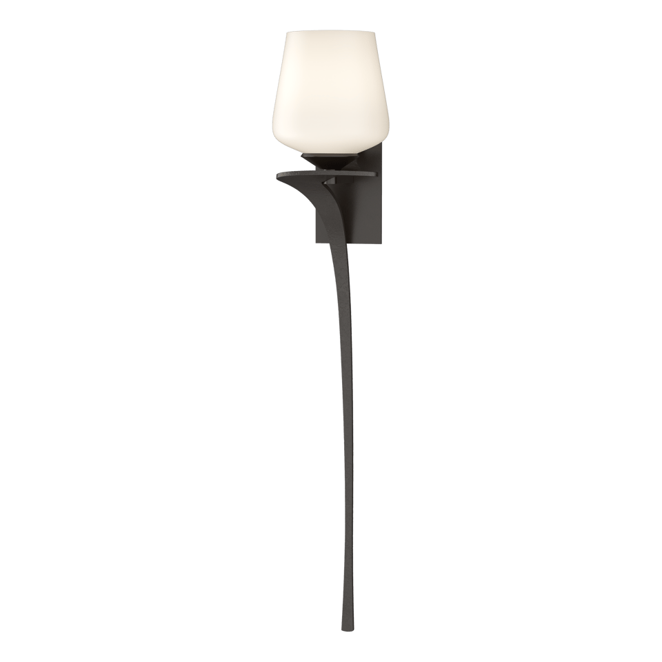 Hubbardton Forge Antasia 1 Light Sconce with Opal Glass Shade, Dimmable, 100W E26 Base, UL Damp Rated