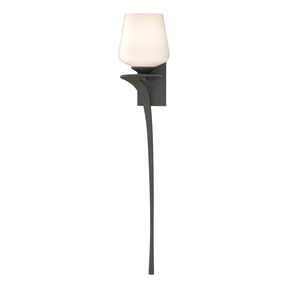 Hubbardton Forge Antasia 1 Light Sconce with Opal Glass Shade, Dimmable, 100W E26 Base, UL Damp Rated