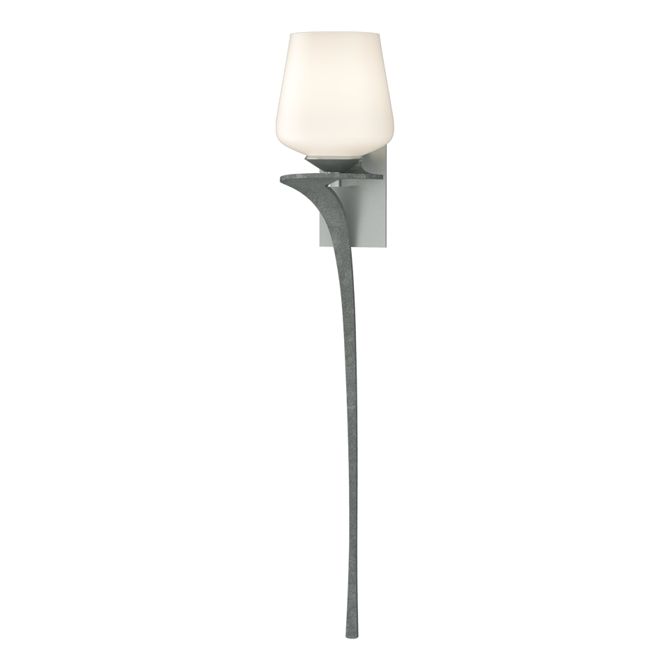 Hubbardton Forge Antasia 1 Light Sconce with Opal Glass Shade, Dimmable, 100W E26 Base, UL Damp Rated