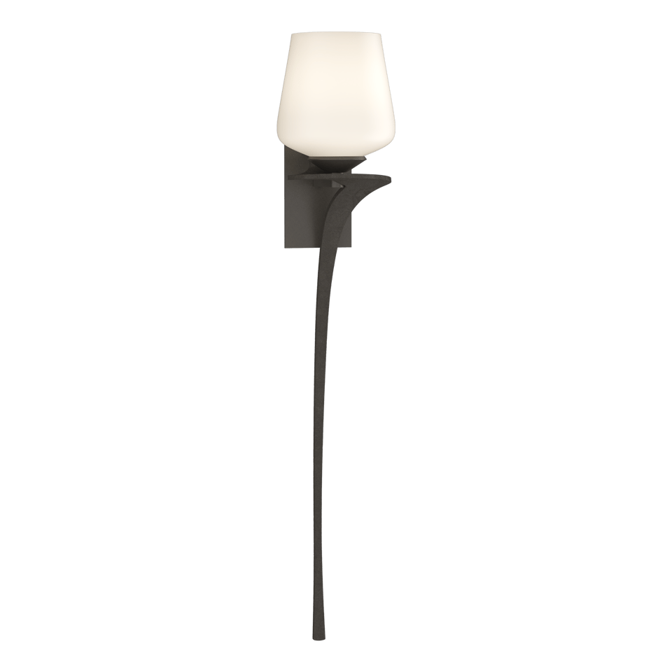 Hubbardton Forge Antasia 1 Light Sconce with Opal Glass Shade, Dimmable, 100W E26 Base, UL Damp Rated