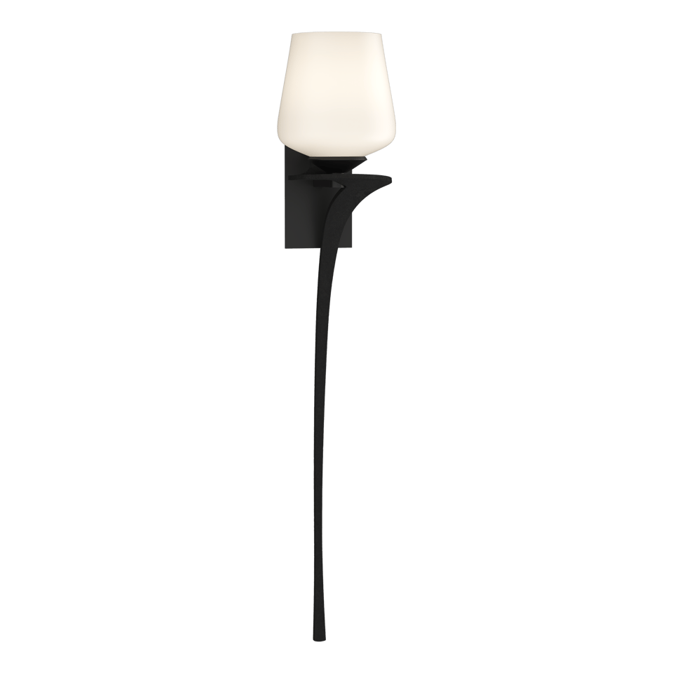 Hubbardton Forge Antasia 1 Light Sconce with Opal Glass Shade, Dimmable, 100W E26 Base, UL Damp Rated