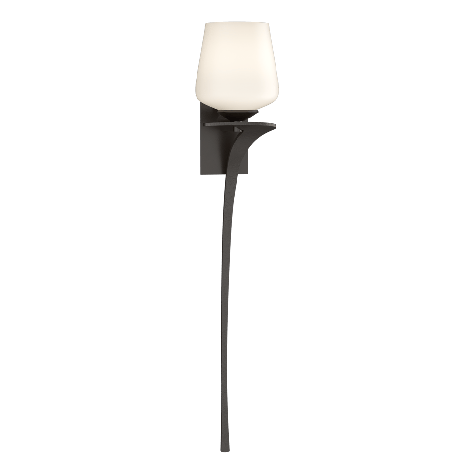 Hubbardton Forge Antasia 1 Light Sconce with Opal Glass Shade, Dimmable, 100W E26 Base, UL Damp Rated