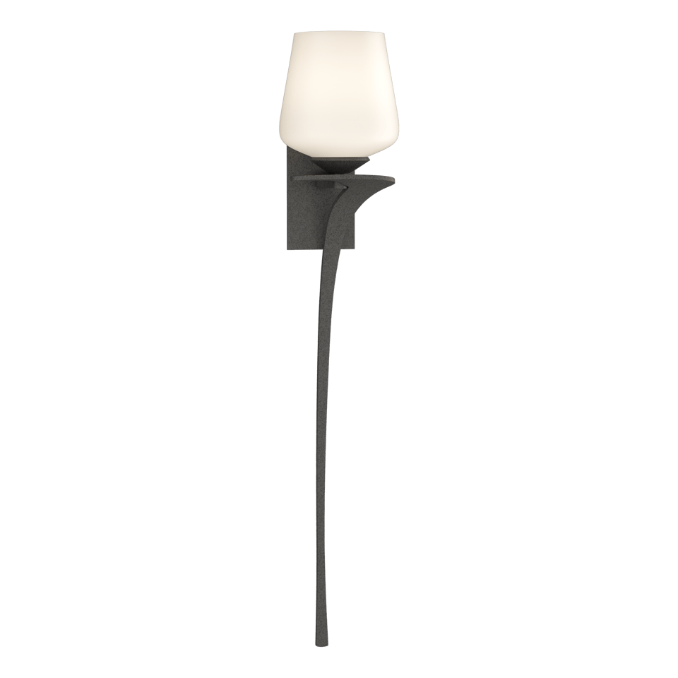 Hubbardton Forge Antasia 1 Light Sconce with Opal Glass Shade, Dimmable, 100W E26 Base, UL Damp Rated