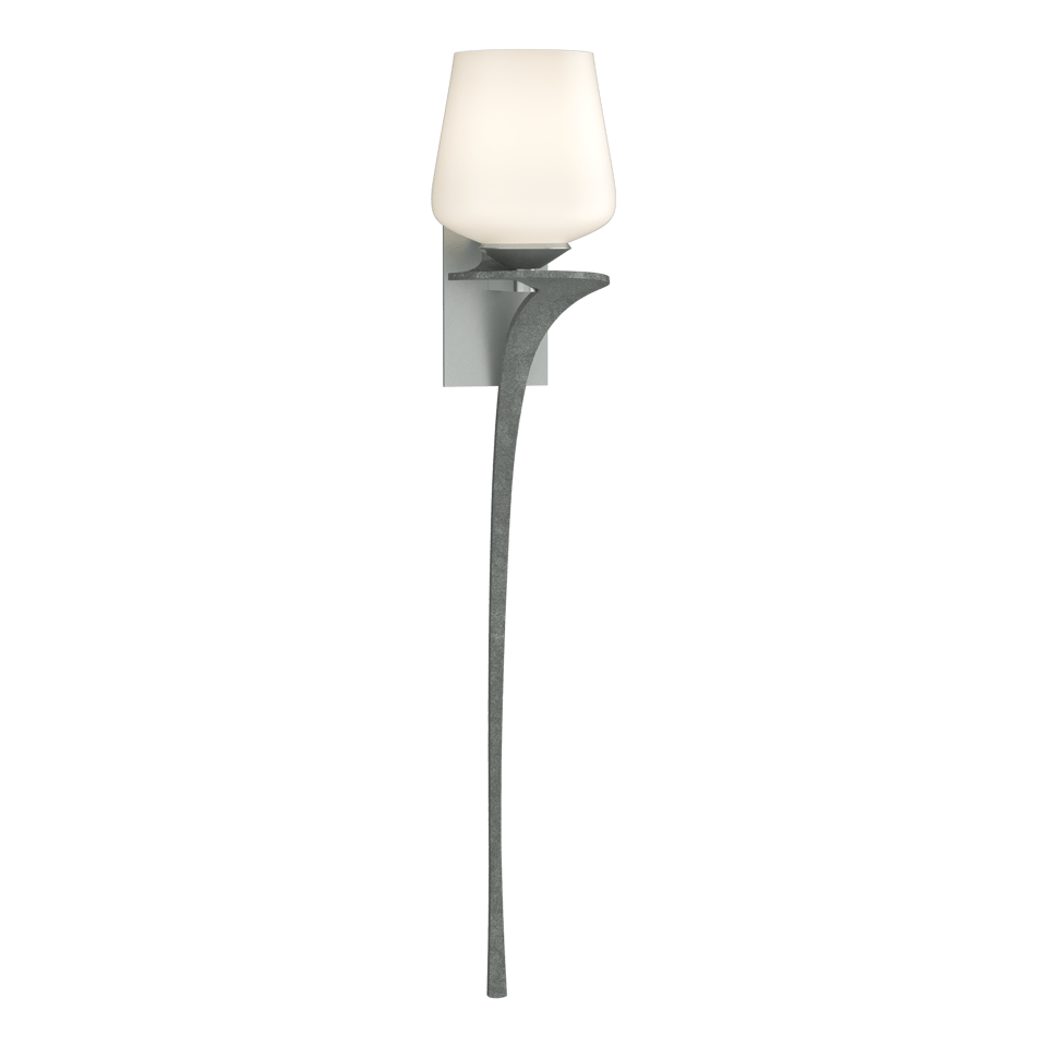 Hubbardton Forge Antasia 1 Light Sconce with Opal Glass Shade, Dimmable, 100W E26 Base, UL Damp Rated