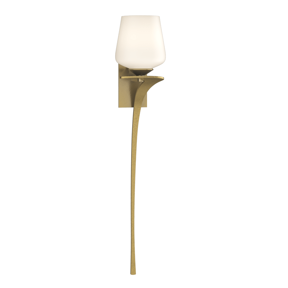 Hubbardton Forge Antasia 1 Light Sconce with Opal Glass Shade, Dimmable, 100W E26 Base, UL Damp Rated