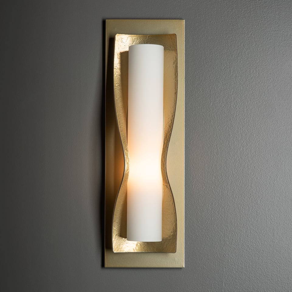 Dune Sconce 60W G9 Dimmable Wall Light by Hubbardton Forge - Handcrafted Steel, UL Damp Rated