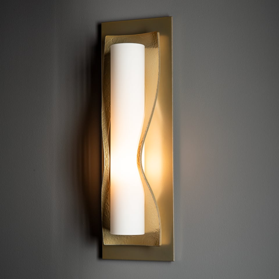 Dune Sconce 60W G9 Dimmable Wall Light by Hubbardton Forge - Handcrafted Steel, UL Damp Rated