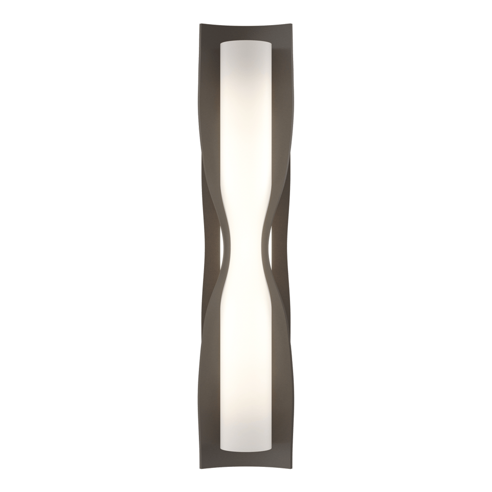 Dune Large Sconce by Hubbardton Forge, Dimmable, Opal Glass, 16-Inch Width, Versatile Design