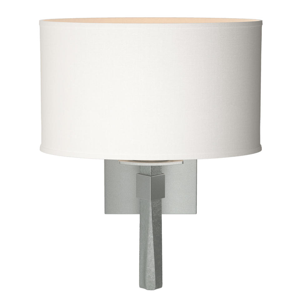 Beacon Hall Oval Drum Shade Sconce by Hubbardton Forge - Handcrafted Linen, Custom Finishes, Dimmable Lighting