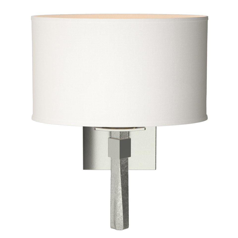 Beacon Hall Oval Drum Shade Sconce by Hubbardton Forge - Handcrafted Linen, Custom Finishes, Dimmable Lighting