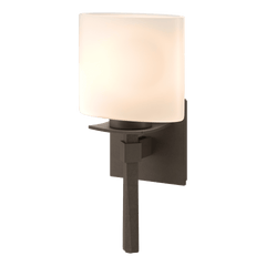 Beacon Hall Ellipse Glass Sconce by Hubbardton Forge - Customizable Finish, UL Damp Rated, Dimmable