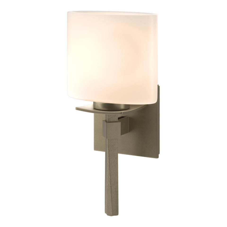 Beacon Hall Ellipse Glass Sconce by Hubbardton Forge - Customizable Finish, UL Damp Rated, Dimmable