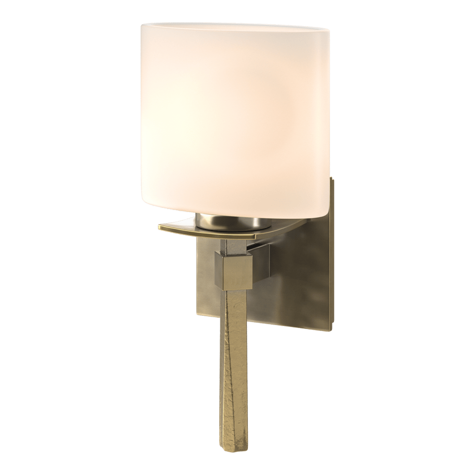 Beacon Hall Ellipse Glass Sconce by Hubbardton Forge - Customizable Finish, UL Damp Rated, Dimmable