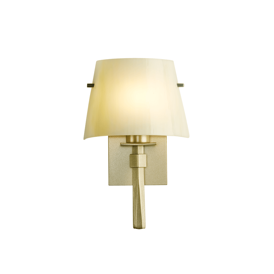 Hubbardton Forge Beacon Hall Half Cone Glass Sconce with Dimmable Opal Shade and Versatile Finishes