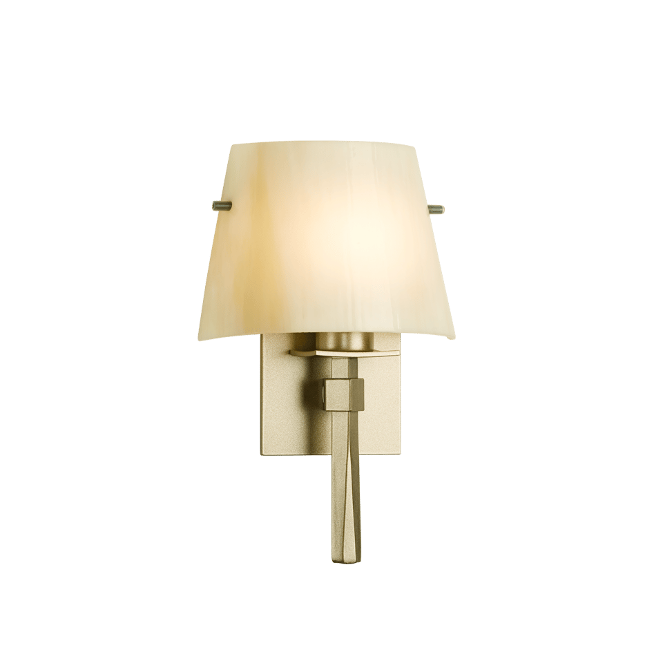 Hubbardton Forge Beacon Hall Half Cone Glass Sconce with Dimmable Opal Shade and Versatile Finishes