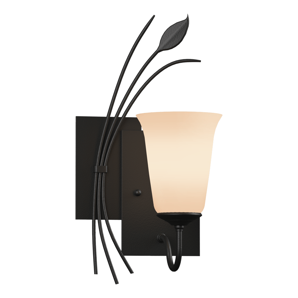 Forged Leaf Wall Sconce by Hubbardton Forge, Handcrafted Artistry, Dimmable Lighting, Various Finishes