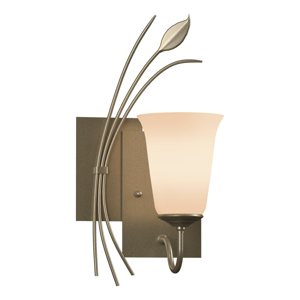 Forged Leaf Wall Sconce by Hubbardton Forge, Handcrafted Artistry, Dimmable Lighting, Various Finishes