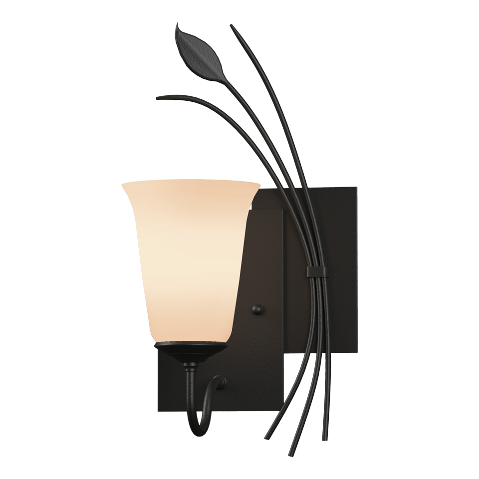 Forged Leaf Wall Sconce by Hubbardton Forge, Handcrafted Artistry, Dimmable Lighting, Various Finishes