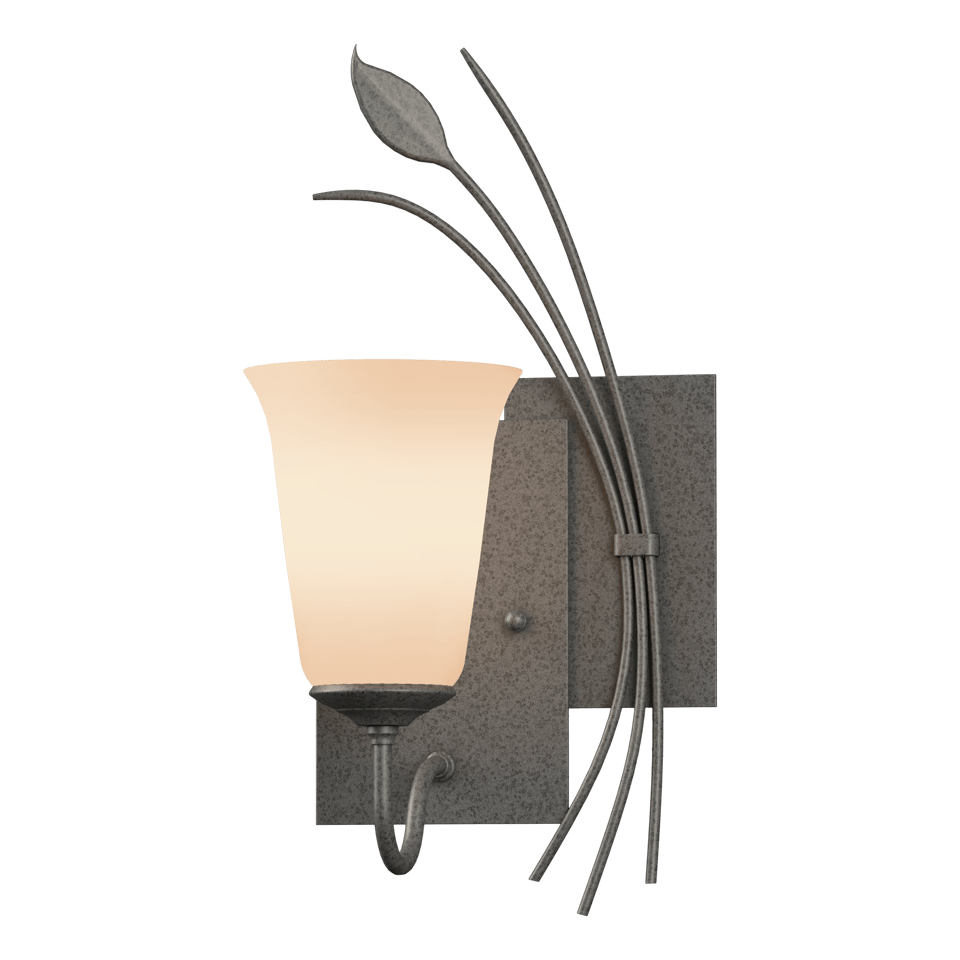 Forged Leaf Wall Sconce by Hubbardton Forge, Handcrafted Artistry, Dimmable Lighting, Various Finishes