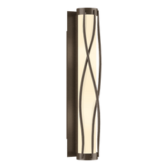 Hubbardton Forge Twine Sconce 205401 - Artisan Steel and Glass Wall Light, Dimmable, Custom Finishes