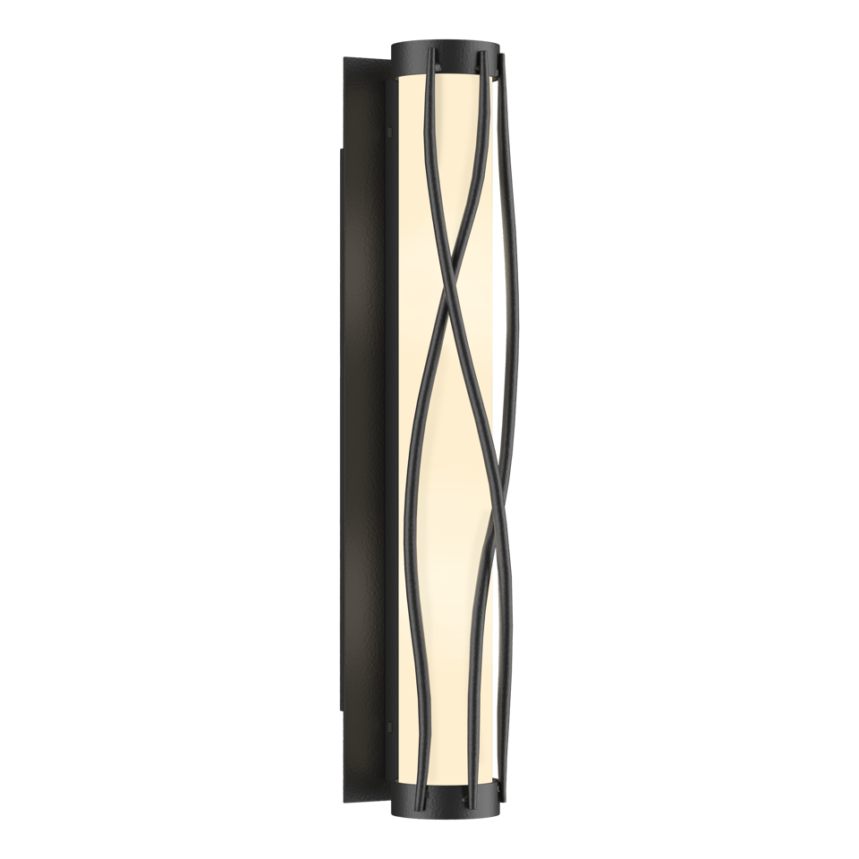 Hubbardton Forge Twine Sconce 205401 - Artisan Steel and Glass Wall Light, Dimmable, Custom Finishes