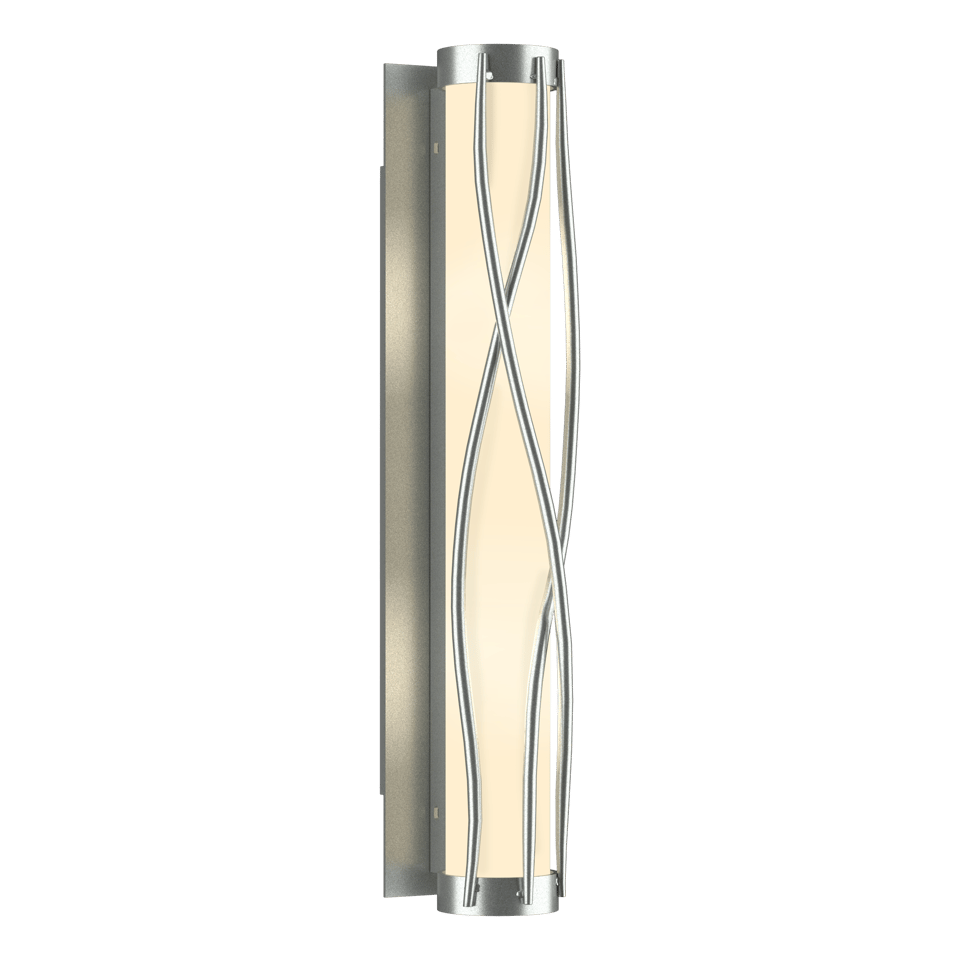 Hubbardton Forge Twine Sconce 205401 - Artisan Steel and Glass Wall Light, Dimmable, Custom Finishes